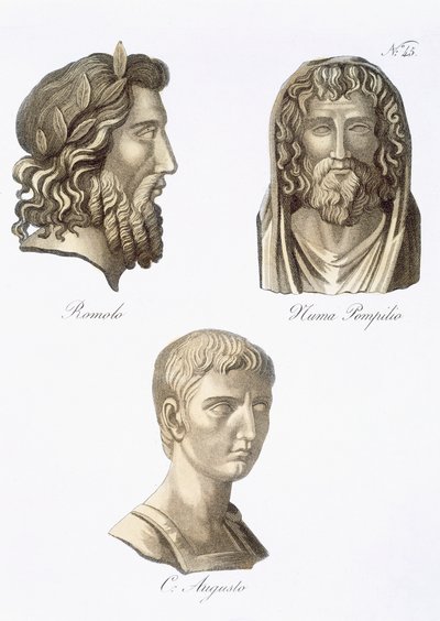 Romulus, Numa Pompilius and Augustus from 